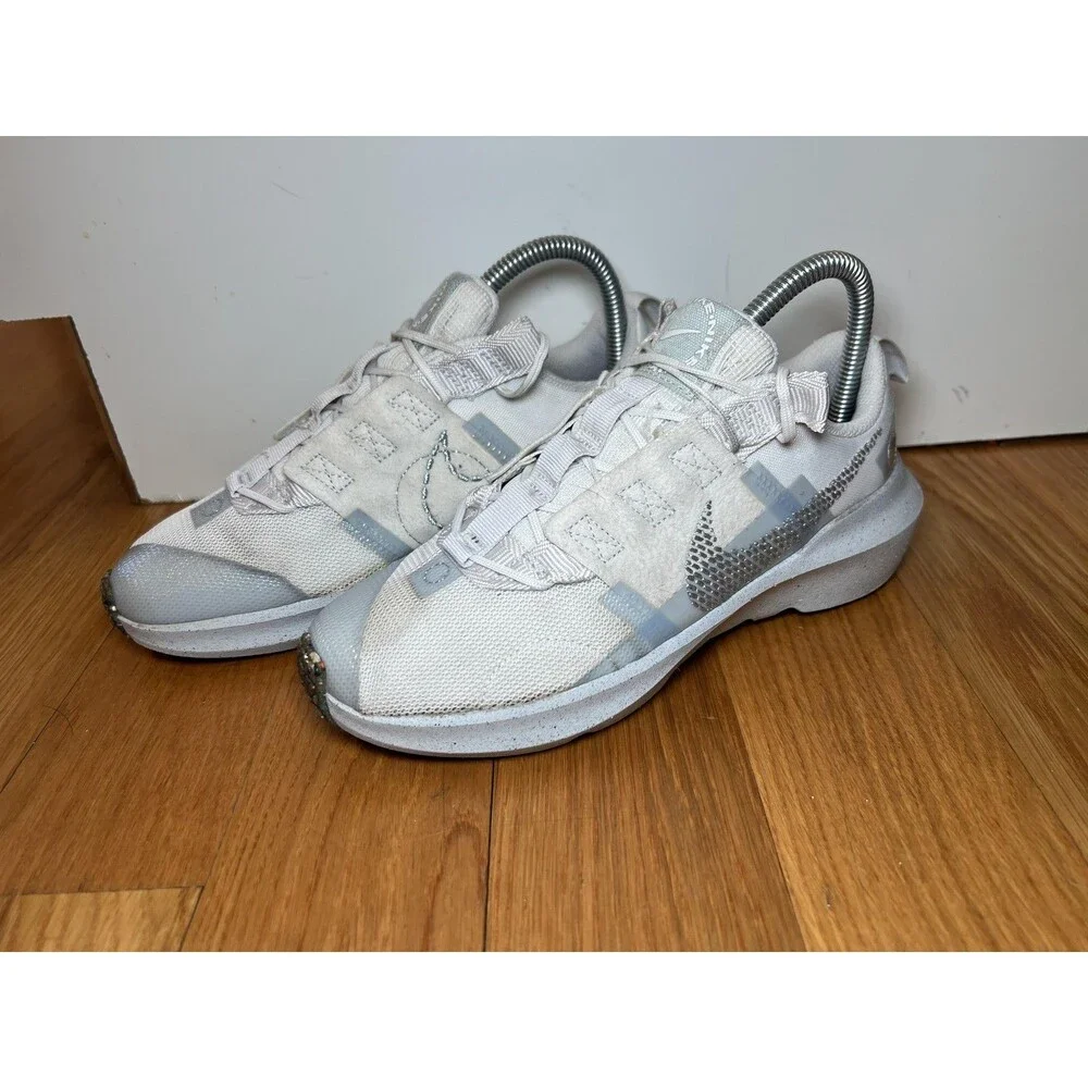 Nike Crater Impact Shoes Youth Size 5Y White Gray Recycled Running DB3551-102
